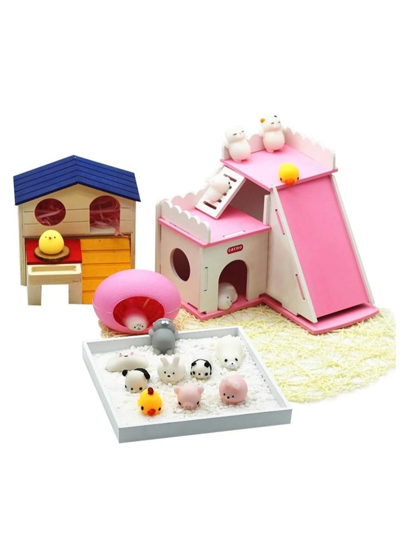 بيوينتي - Squishy Toy 24pcs Party Favors for Kids Mochi Squishy Toy moji Kids Mini Kawaii squishies Mochi Stress Reliever Anxiety Toys with Storage Box - Image 1