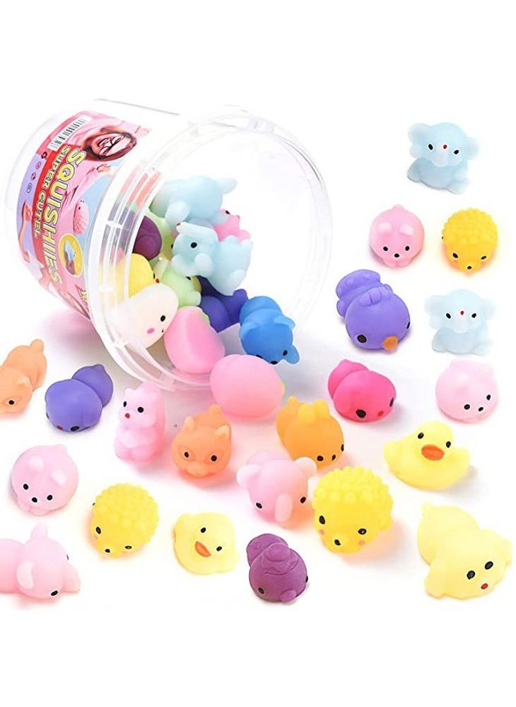 بيوينتي - Squishy Toy 24pcs Party Favors for Kids Mochi Squishy Toy moji Kids Mini Kawaii squishies Mochi Stress Reliever Anxiety Toys with Storage Box - Image 1