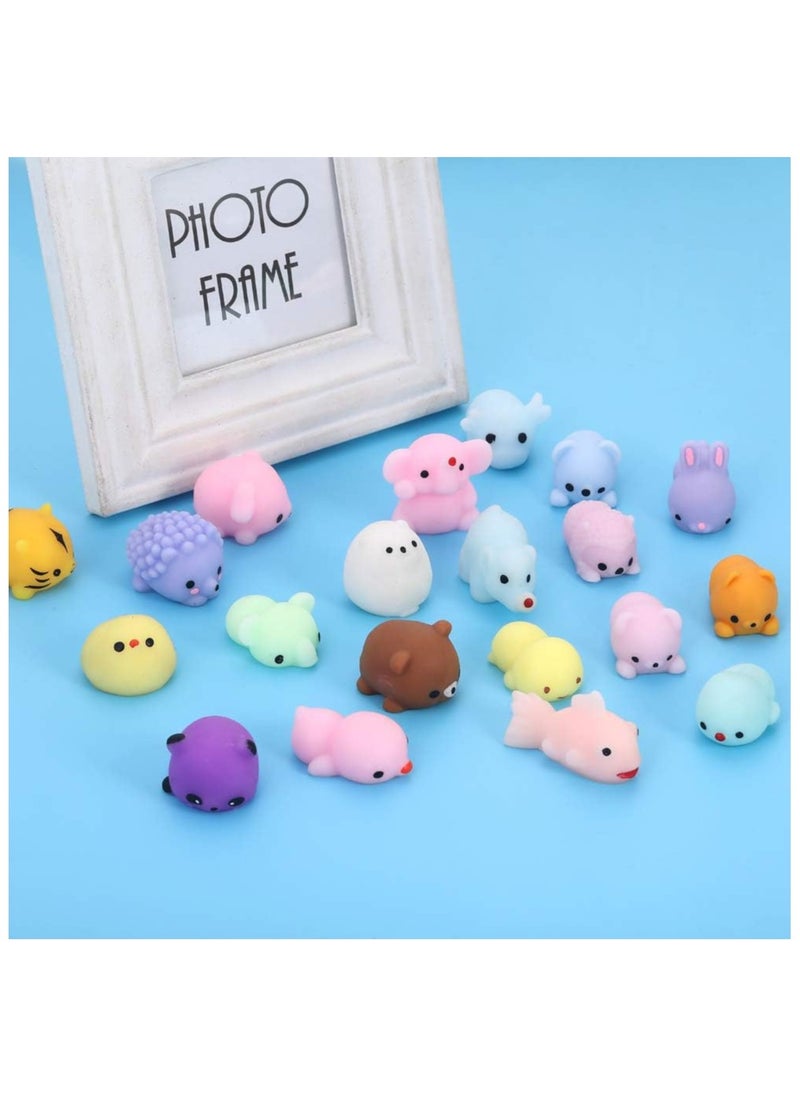 بيوينتي - Squishy Toy 24pcs Party Favors for Kids Mochi Squishy Toy moji Kids Mini Kawaii squishies Mochi Stress Reliever Anxiety Toys with Storage Box - Image 1