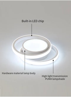 Goeco LED Ceiling Light, Round Ceiling Lamp, Modern Ceiling Light Fixture for Hallway Bedroom Kitchen Living Room, Cool White 6000K  - Image 3