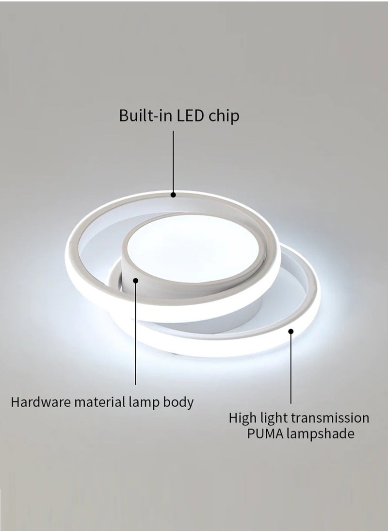 Goeco LED Ceiling Light, Round Ceiling Lamp, Modern Ceiling Light Fixture for Hallway Bedroom Kitchen Living Room, Cool White 6000K  - Image 3