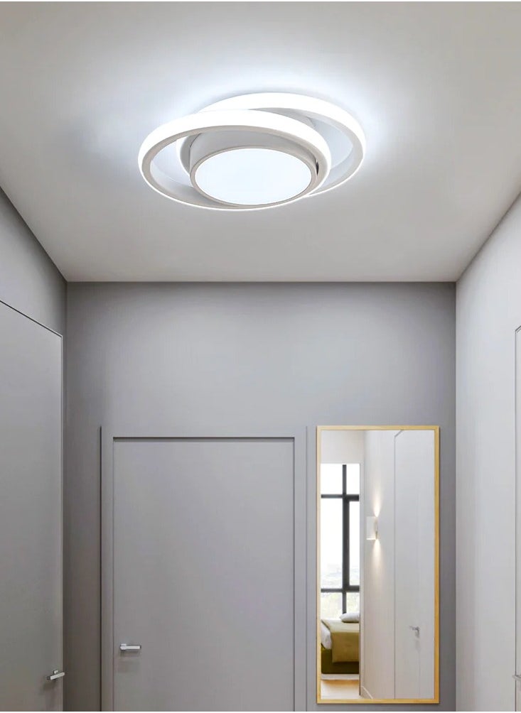 Goeco LED Ceiling Light, Round Ceiling Lamp, Modern Ceiling Light Fixture for Hallway Bedroom Kitchen Living Room, Cool White 6000K  - Image 1
