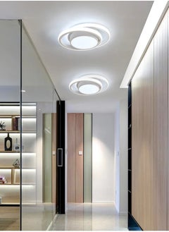 Goeco LED Ceiling Light, Round Ceiling Lamp, Modern Ceiling Light Fixture for Hallway Bedroom Kitchen Living Room, Cool White 6000K  - Image 4