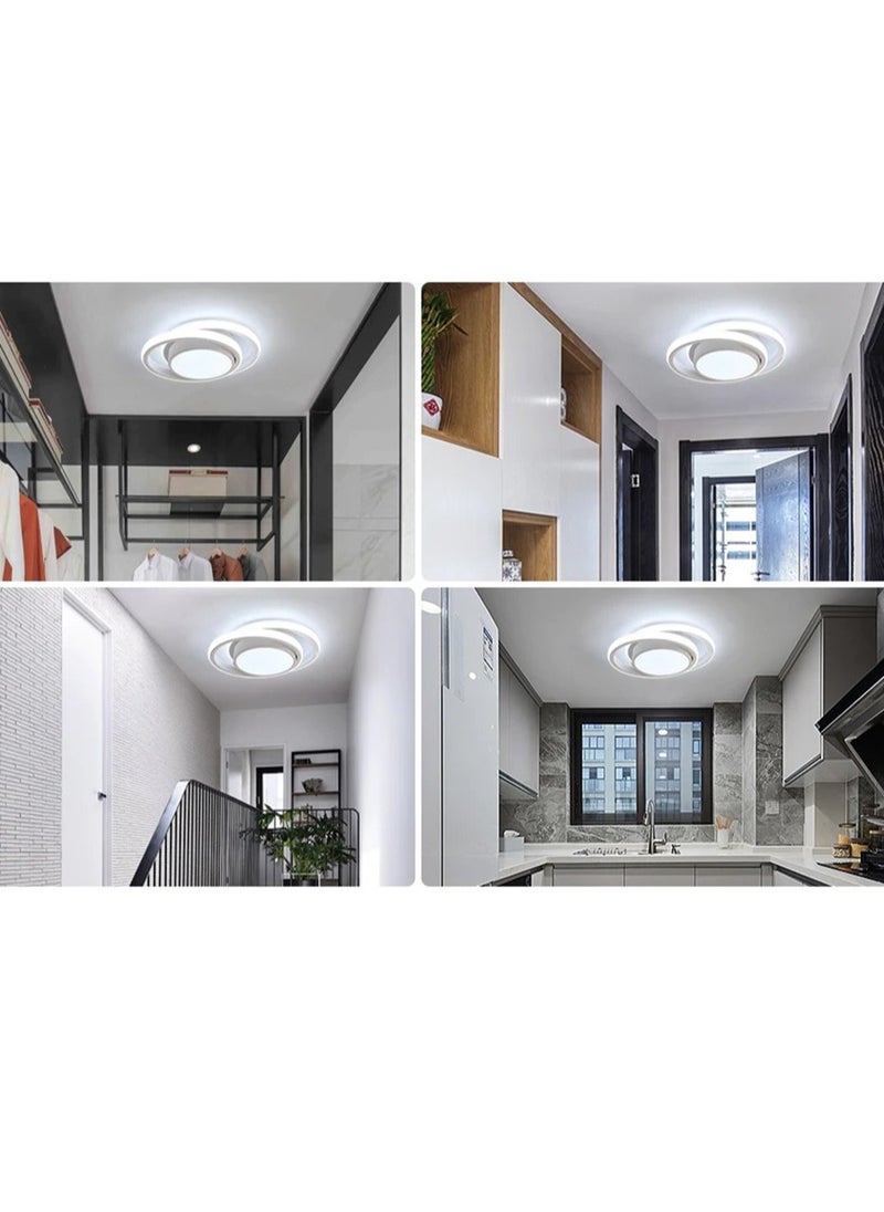 Goeco LED Ceiling Light, Round Ceiling Lamp, Modern Ceiling Light Fixture for Hallway Bedroom Kitchen Living Room, Cool White 6000K  - Image 5