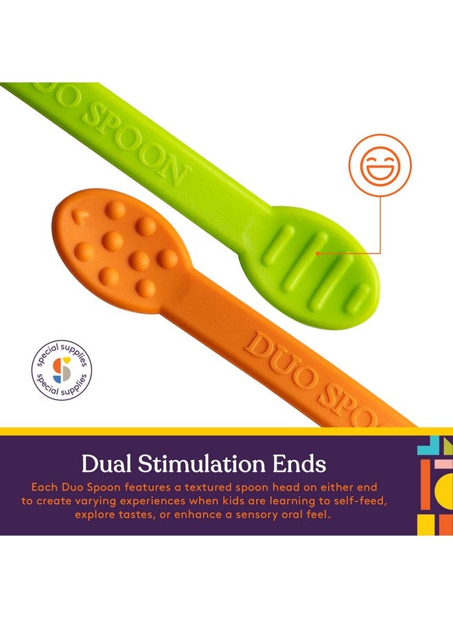 سبيشال سابلايز ملعقة ثنائية أدوات العلاج الحركي عن طريق الفم، 3 عبوات من التحفيز المحكم وعلاج المدخلات الحسية للأطفال الصغار أو الأطفال، سيليكون خالٍ من مادة BPA مع مقبض مرن وسهل - Image 4
