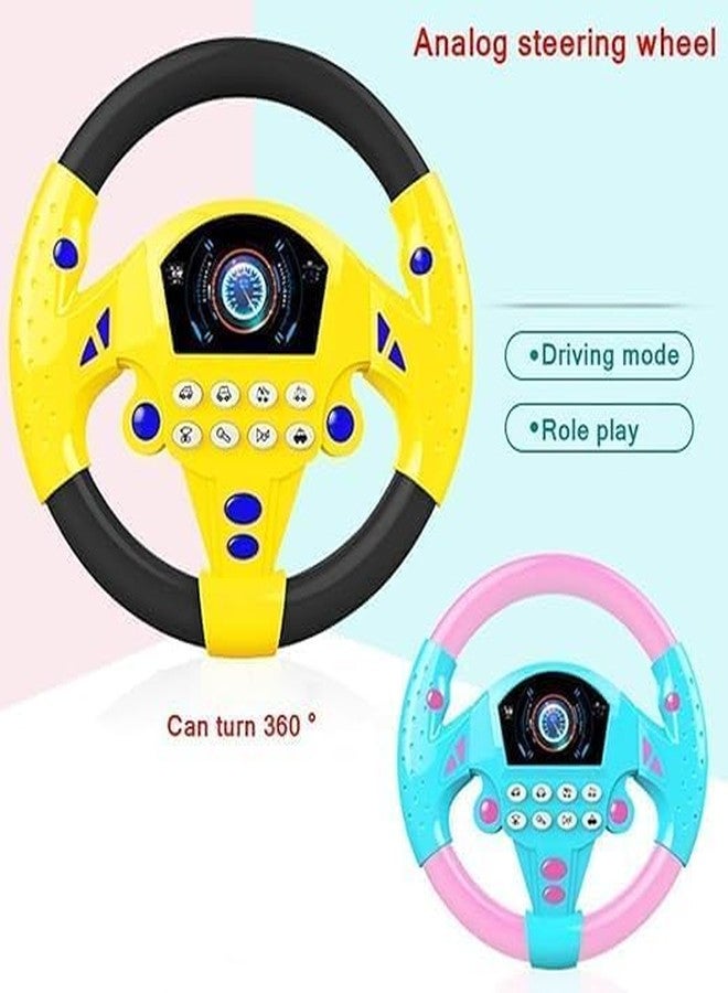 DNGM Creation Kids Driving Steering Wheel Funny Interactive Driving Wheel with Music (Yellow) - Image 5