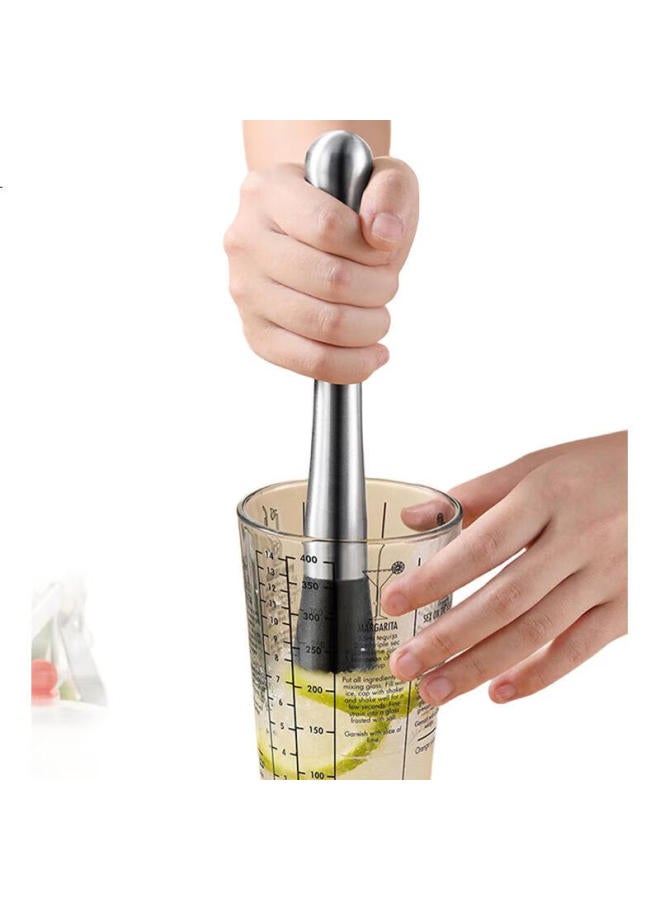 Jekero 304 Stainless Steel Muddler, Fruit Crushing Stick, Hand-Pressed Lemon Tea Tool, Cocktail Mixer - Image 1