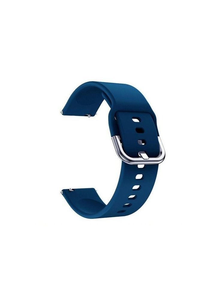 Sports Strap Silicone 22mm With A Quick Release Buckle For Oraimo Tempo W 2 OSW20- Smart Watch Sport - Blue  - Image 3
