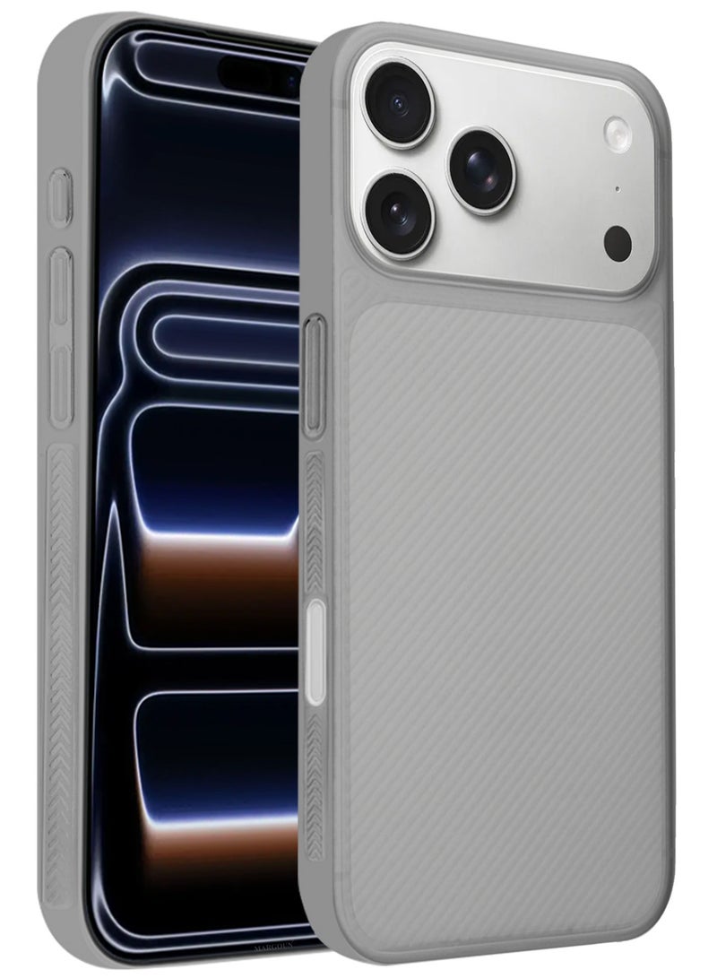 CATANES Case Cover for iPhone 17 Pro Max, Air Skin Line Design Back Cover, Sturdy Durable Ultra-Thin Case, Drop Protection Cover Clear - Black - Image 2