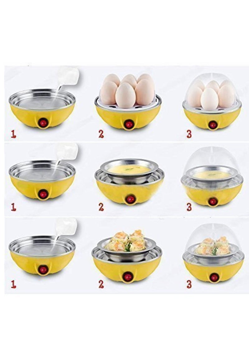 Raxoom - Egg Boiler Electric Automatic Off 7 Egg Poacher for Steaming, Cooking Also Boiling and Frying, Multi Colour - Image 1