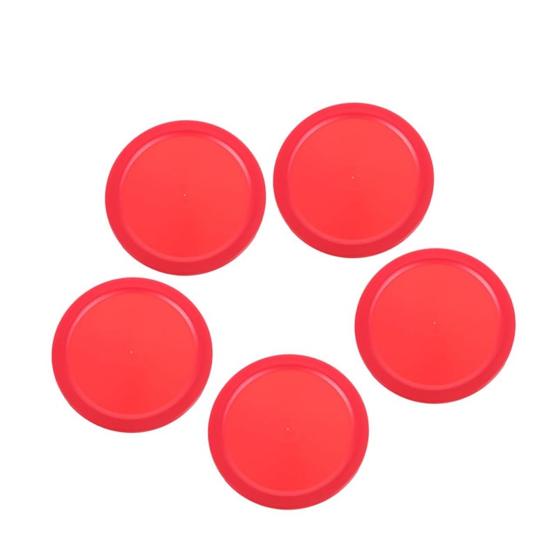 5 Pack 64mm Air Hockey Pucks Red Replacement for Game Tables - Image 2