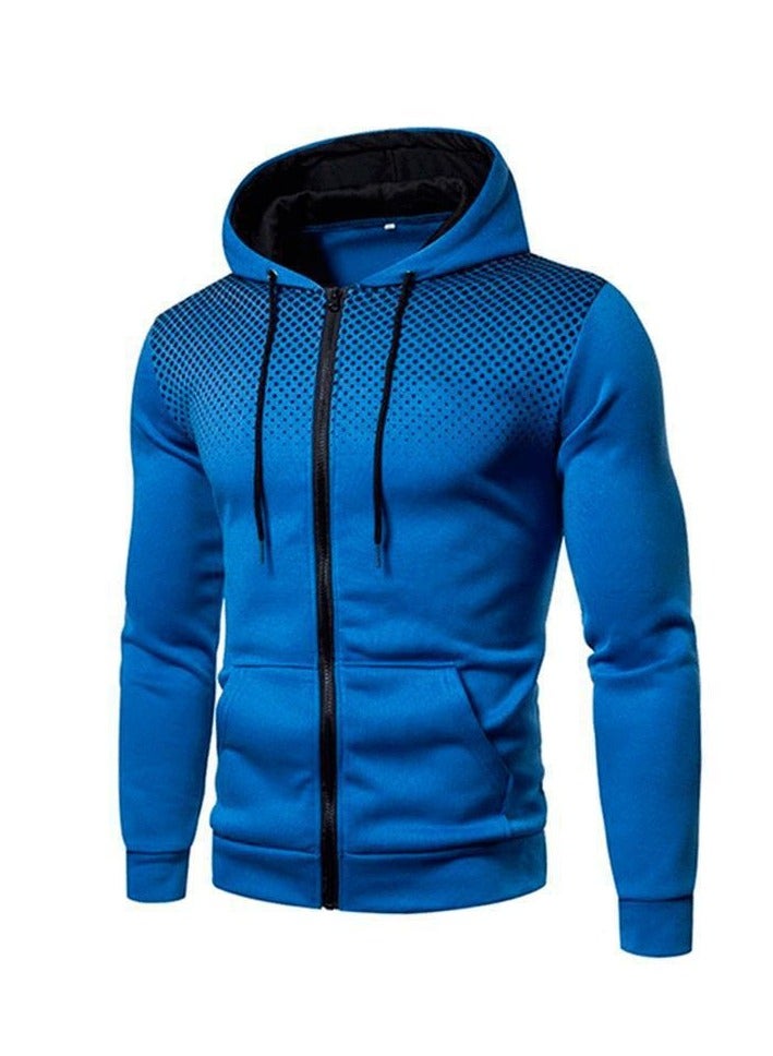 KUYING New Wave Point Loose Zipper Hooded Sports Hoodie  - Image 1
