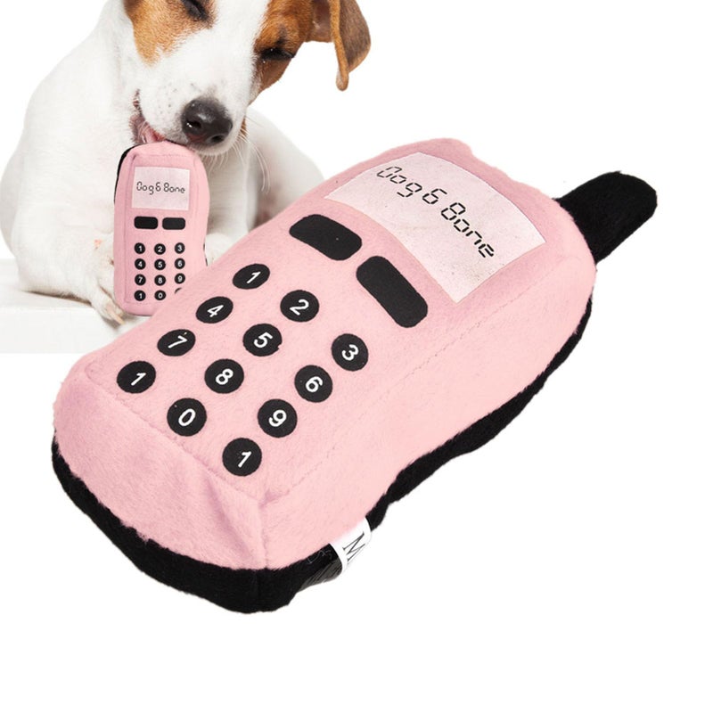 Interactive Plush Dog Chew Toy with Sound Cleaning Teeth Fun in Roseate Color - Image 5