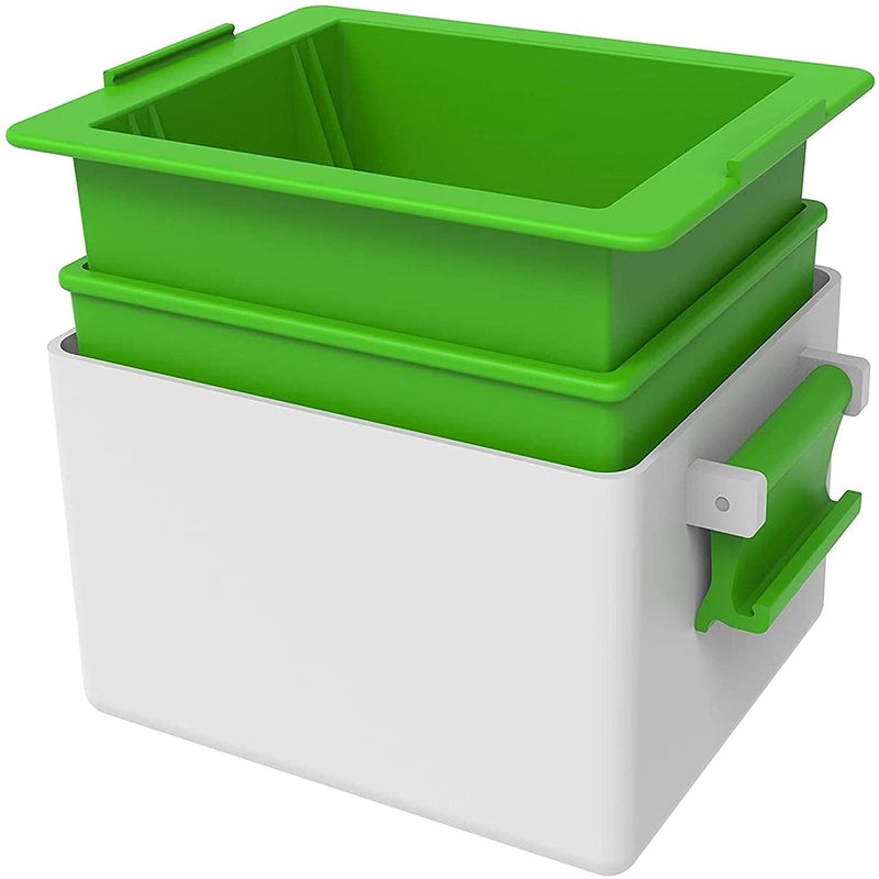 ONCARNIVAL Oncaarnival Tofu Press Drainer Easily Removes Water from Tofu The Ultimate Presser Builtin Drainage to Avoid Messes Simple and Effective Premium ThreeLayer Design Safe for Dishwasher Green