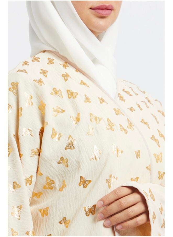 Evva Evva Luxury Saudi Abaya for Women – Elegant Open Front Modest Wear in Premium Fabric – Ideal for Ramadan, Eid, and Everyday Elegance  - Image 2