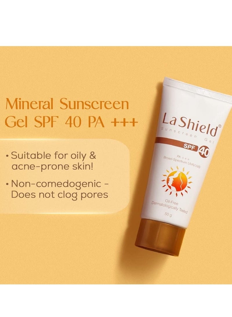 Glenmark La Shield SPF 40 PA+++ Mineral Sunscreen Gel 50g - Image 2