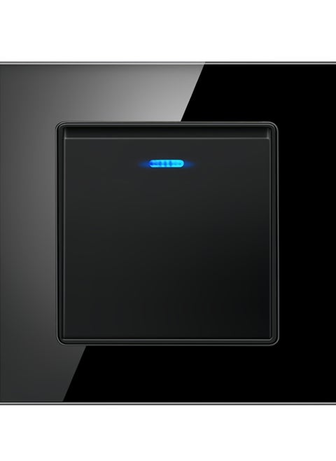 Borliya Tempered Black Glass Panel and push button Light Switches with LED Indicator,UK Standard Wall Power Socket, Artistic Modern Swich soket, 1 Gang 2 Way,2 Gang 2 Way,3 Gang 2 Way,4 Gang 2 Way,13Amp Single ,Double Sokect ,20Amp, 45Amp, Light Dimmer,Telephone,Computer socket,Satellite TV Socket,Door Bell Swtch.