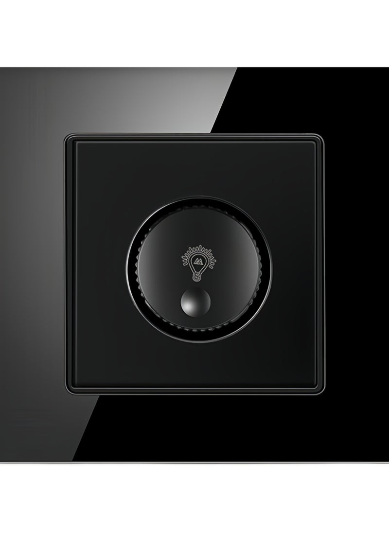 Generic - Borliya Tempered Black Glass Panel and push button Light Switches with LED Indicator,UK Standard Wall Power Socket, Artistic Modern Swich soket, 1 Gang 2 Way,2 Gang 2 Way,3 Gang 2 Way,4 Gang 2 Way,13Amp Single ,Double Sokect ,20Amp, 45Amp, Light Dimmer,Telephone,Computer socket,Satellite TV Socket,Door Bell Swtch. - Image 1