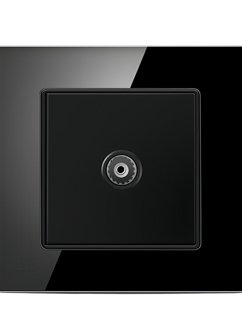 Generic - Borliya Tempered Black Glass Panel and push button Light Switches with LED Indicator,UK Standard Wall Power Socket, Artistic Modern Swich soket, 1 Gang 2 Way,2 Gang 2 Way,3 Gang 2 Way,4 Gang 2 Way,13Amp Single ,Double Sokect ,20Amp, 45Amp, Light Dimmer,Telephone,Computer socket,Satellite TV Socket,Door Bell Swtch. - Image 1