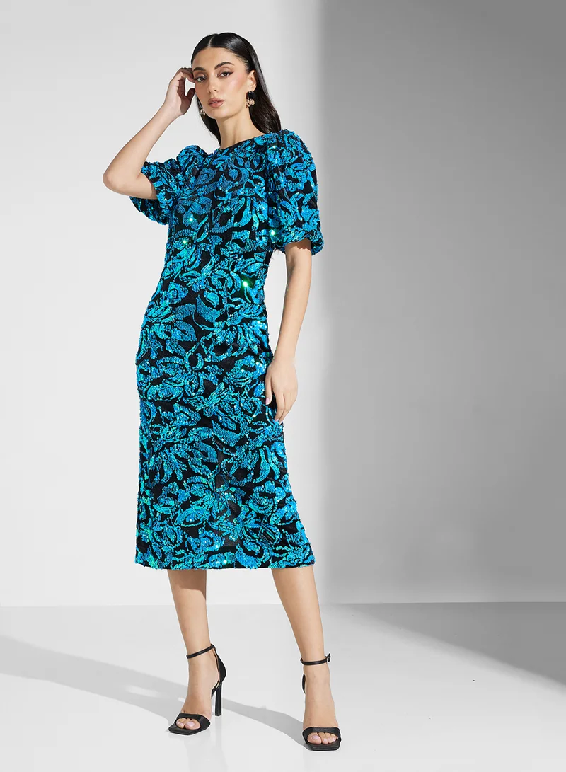 ياس Sequin Midi Dress