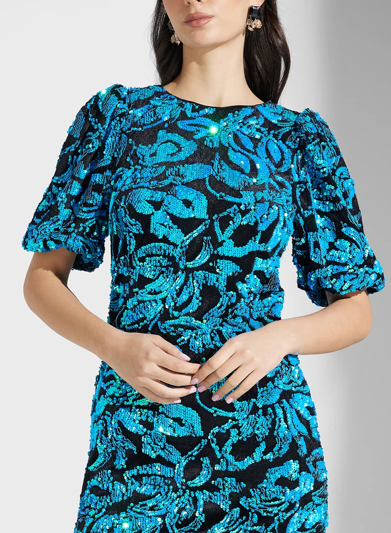 ياس Sequin Midi Dress