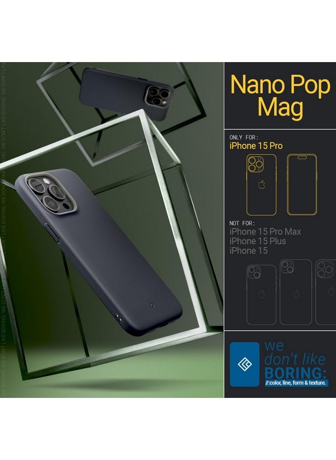 Caseology - CASEOLOGY by Spigen Nano Pop Mag Back Cover Case Compatible with iPhone 15 Pro Case (TPU and Polycarbonate | Black Sesame) - Image 1