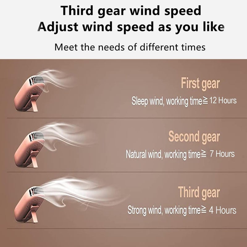 AOCOOLFAN Portable Neck Fan, Handheld Mini Fan Small Personal Fan, Hand Held Fan USB Rechargeable Eyelash Fan for Kids Girls Boys Woman Man Home Outdoor Travel (Pink) - Image 4