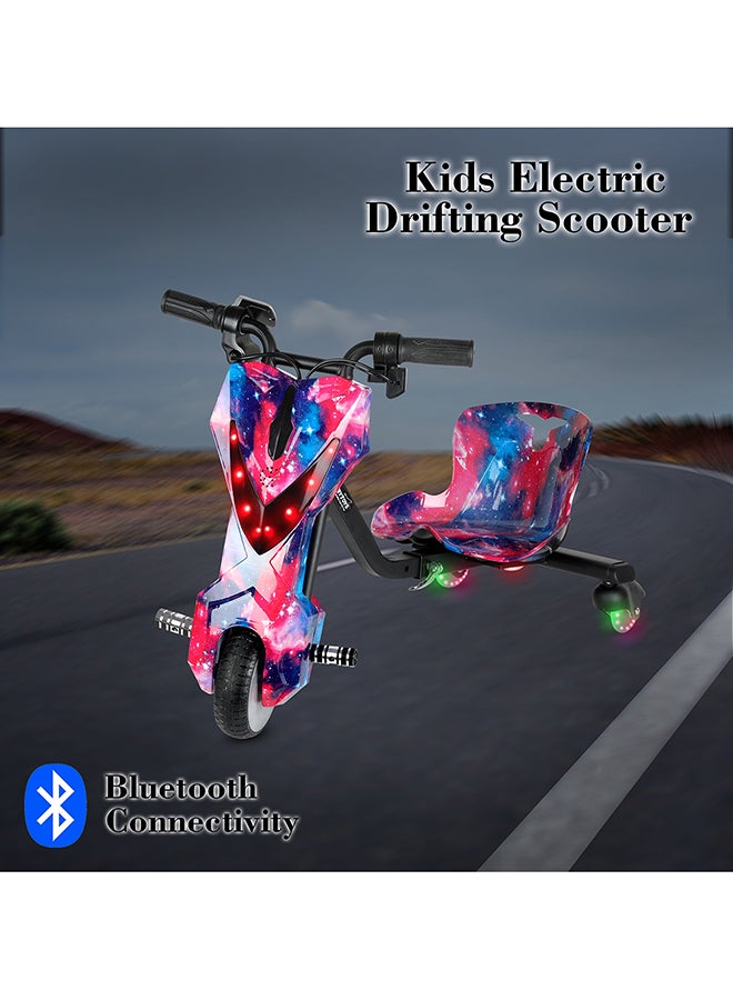 MyToys | Mini 36V High-Power 360Â° Electric Stunt Drifting Scooter For Kids & Adults - Adjustable Body With Bluetooth & Protective Gear, 3 Speed Modes, 250W Brushless Motor, 8-15 Km/H With 80 Kg Load, Noon Exclusive Series - Candy Pink | Blue | Age 6+ - Image 4
