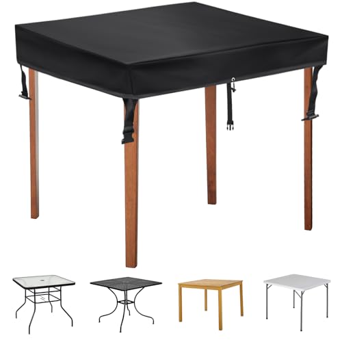 TOHONFOO Card Table Cover - Waterproof Anti-UV Patio Table Cover - Square Card Table Cover 36" L x 36" W x 4" H - Image 2