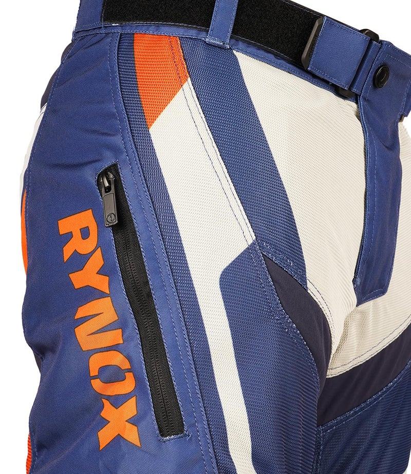 Rynox Dune Neo Offroad Unisex, Slim Fit Pants | Motorcycle Offroad Riding Pants with Abrasion Resistance and Active Ventilation - Blue Orange, XL - Image 5