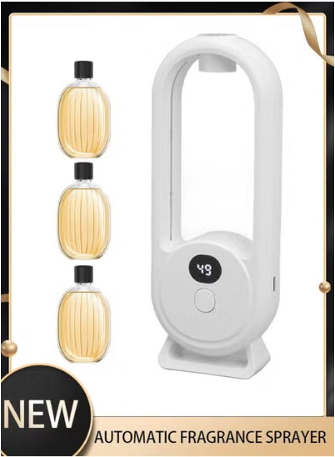 Wireless automatic home fragrance sprayer with large capacity, air purifier suitable for rooms, homes, offices, and bedrooms[1Machines+3 pcs Oils]  - Image 2