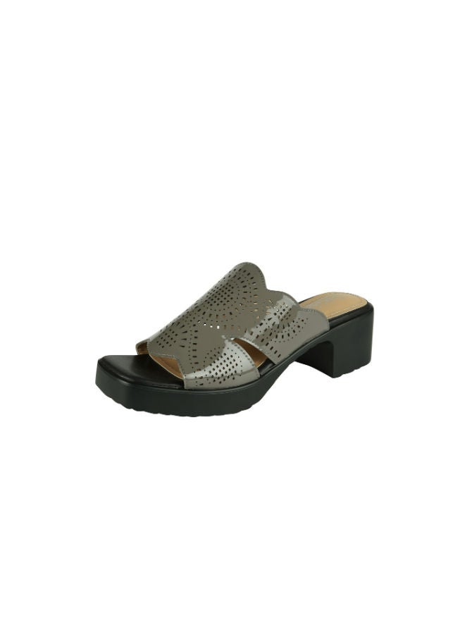 Michelle Morgan Ladies Block Heel 2307-6 Grey - Image 3