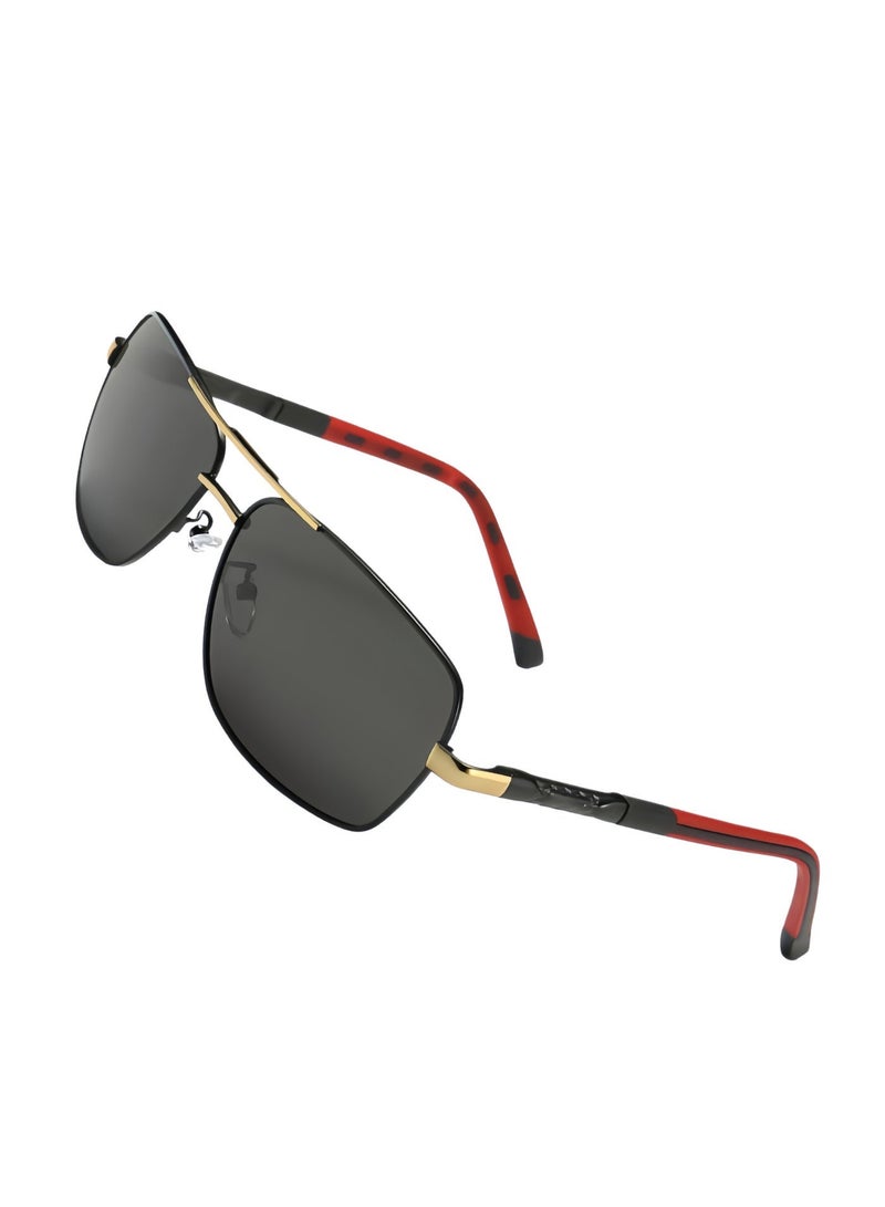 UV400 Pilot Polarized Sunglasses, Neutral Lightweight Metal Frame Men's Sunglasses, Suitable for Summer Driving Beach Desert Daily Outdoor Activities - Image 4