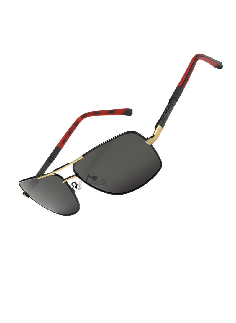 UV400 Pilot Polarized Sunglasses, Neutral Lightweight Metal Frame Men's Sunglasses, Suitable for Summer Driving Beach Desert Daily Outdoor Activities - Image 5