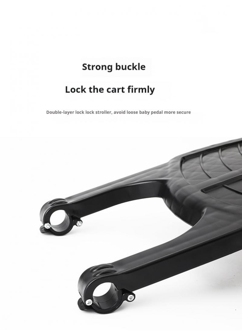 الأزرق جي دبليو عالمية عربة طفل دواسة اثنين في واحد عربة طفل دواسة مع مقعد ، عربة طفل مساعدة دواسة قابل للتعديل لوحة عربة طفل يقف المجلس مقعد عربة طفل التبعي ( أسود ) - Image 5