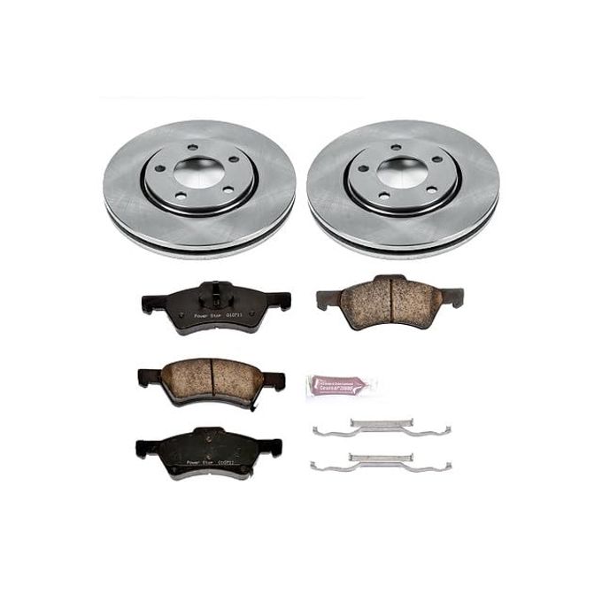 POWERSTOP Koe5247 Autospecialty Front Replacement Brake Kit-Oe Brake Rotors & Ceramic Brake Pads For Chrysler Town & Country, Dodge Caravan, Dodge Grand Caravan [Model Specific] - Image 2