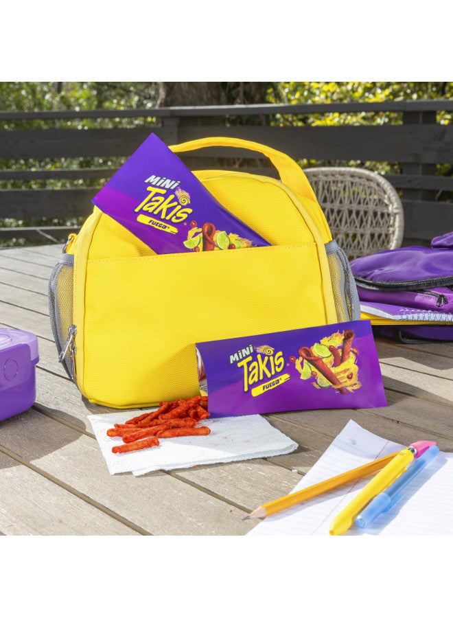 Taki's Takis Mini Fuego Rolled Spicy Tortilla Chips, Hot Chili Pepper Lime Flavored, Multipack 25 Individual Snack Packs, 1.23 Ounces Each, Net Weight of 30.75 Ounces - Image 2