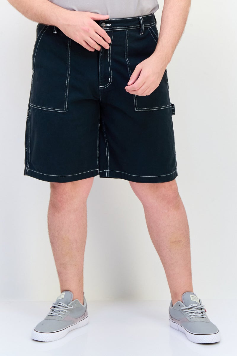 Celio شورتات كارجو دنيم عادية للرجال، لون أخضر داكن - Image 1