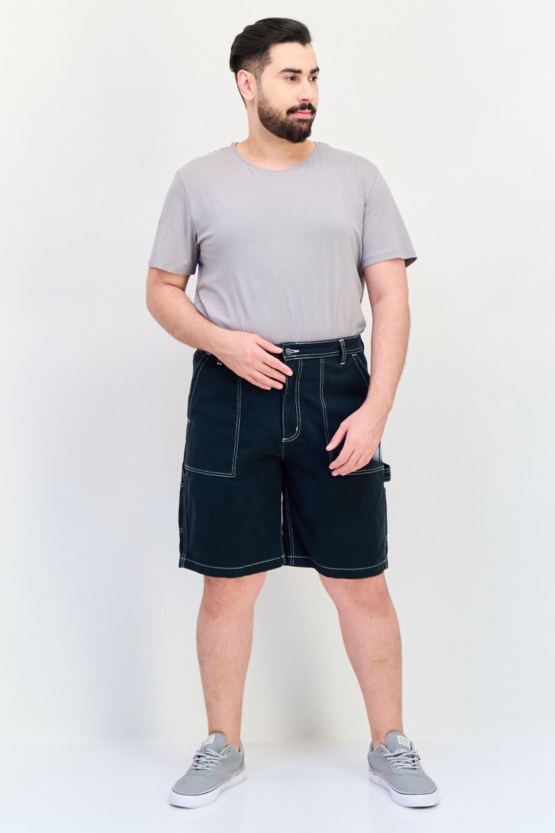 Celio شورتات كارجو دنيم عادية للرجال، لون أخضر داكن - Image 4