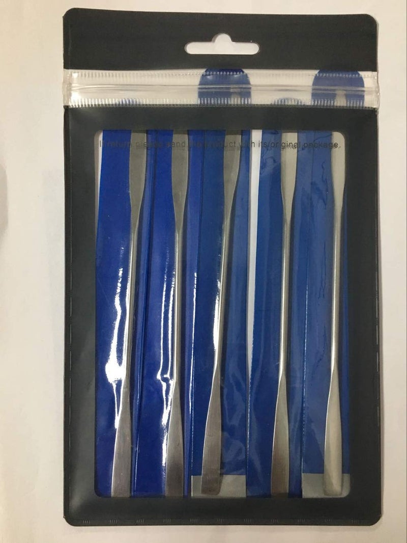 Wismee 5Pcs Makeup Spatula tool metal Set Professional Beauty Stainless Steel Cosmetics Mixer Long Metal Spatula Depotting Mixing Tool (#1+#2) - Image 2