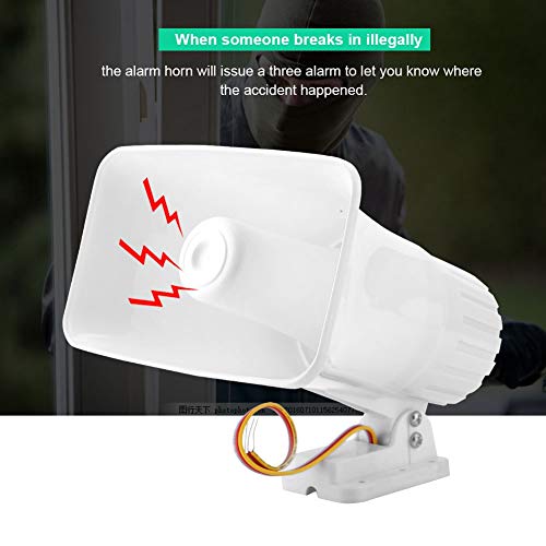 Ejoyous Wired Alarm Siren Horn, 150 dB DC 12V Dual Tone Wired Horn Siren Burglar Anti Theft Loudspeaker Home Security Alarm System for Indoor Outdoor Security - Image 4