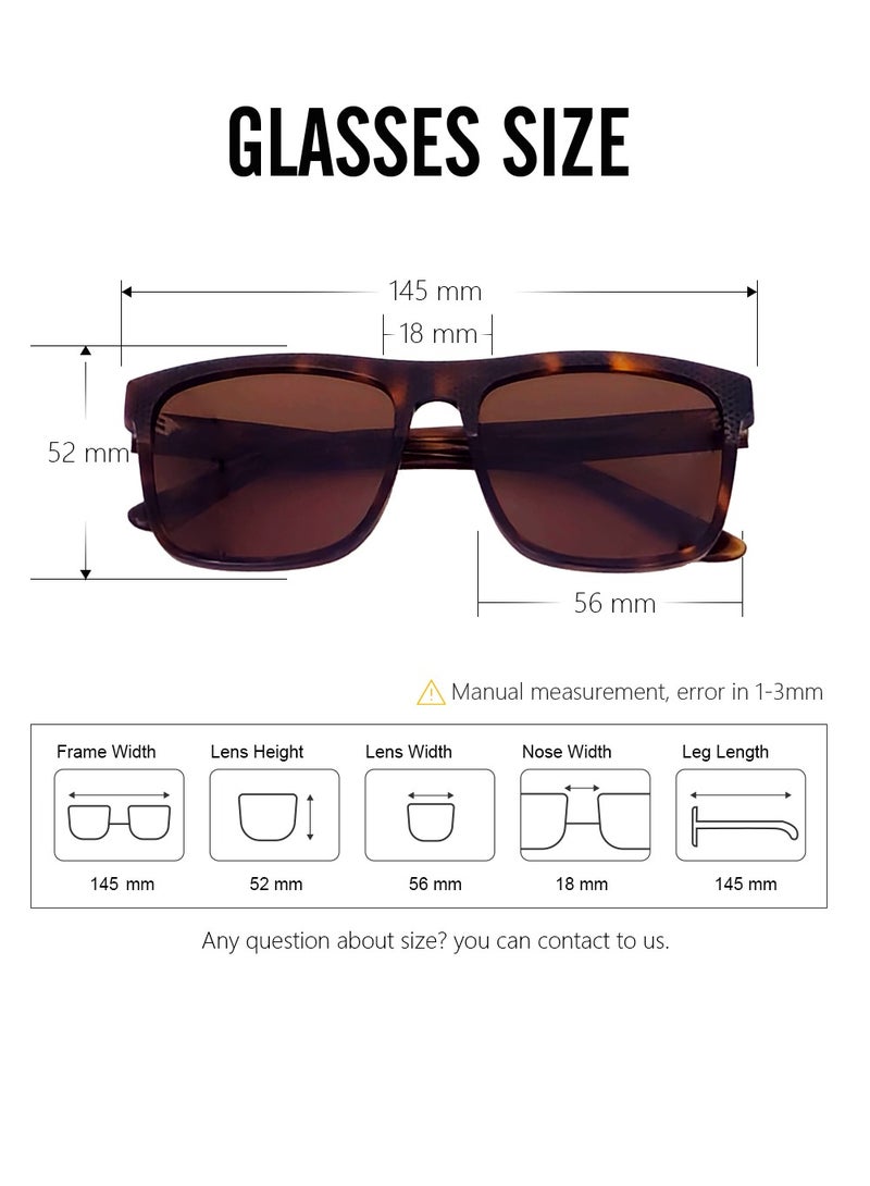 DLS Sunglasses for men and women - Oval Acetate Frame with UV protacted lenses multipurpose use (MS7016-C2) - Image 3