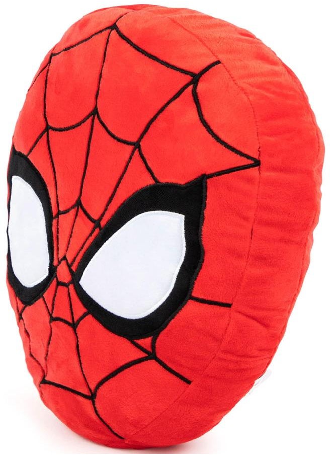 Jay Franco - Jay Franco Marvel Spiderman Shaped Decorative Pillow - Kids Super Soft Throw Plush Pillow - Measures 15 Inches (Official Marvel Product) - Image 1