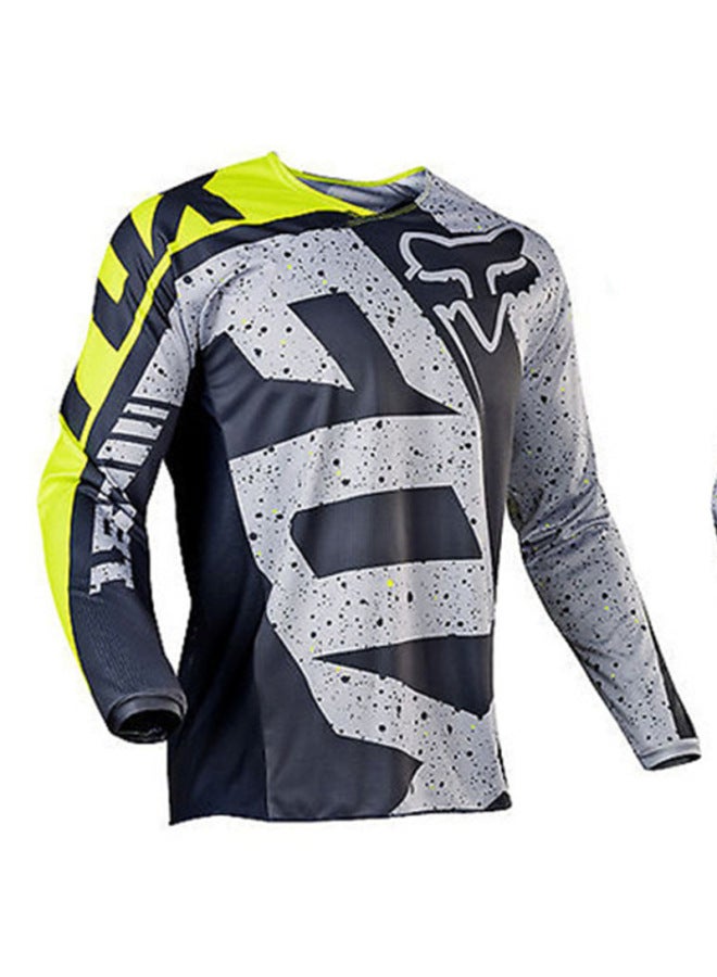 Riding Suit Off-road Motorcycle Suit Printed Long-sleeved Top Men's Moisture-wicking Summer Racing Suit