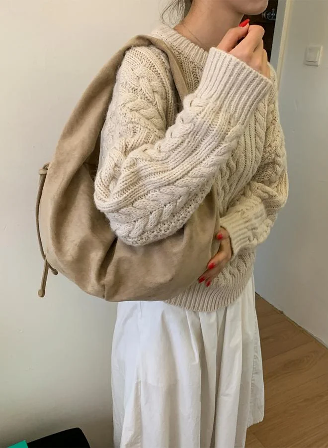 Take Two solid zip closure shoulder bag