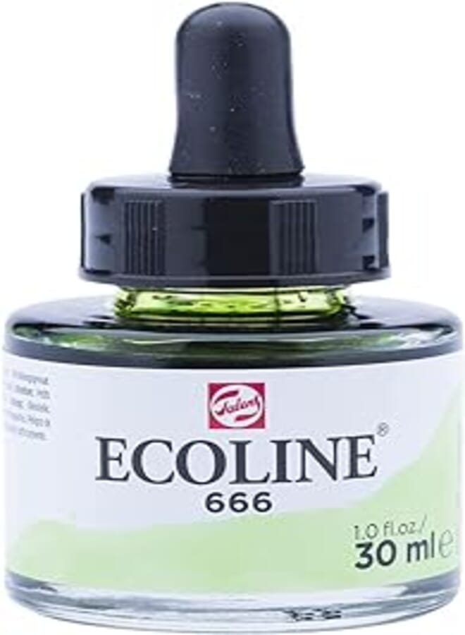 Ecoline Liquid Watercolour Bottle 30 ml PASTEL GREEN 666