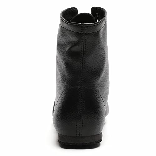 Bokimd Lace Up Black Tap Shoes Oxford Dance for Women Girls Adult (10.5 / Black) - Image 3