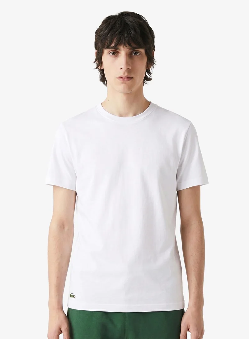 LACOSTE 3-Pack Cotton Crew Neck T-Shirts