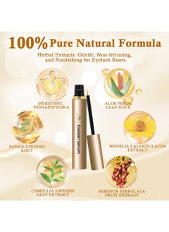 Recuren Plus Premium Eyelash Growth Serum: Advanced Vegan Formula For Longer Thicker Lashes - Natural Safe Ingredients In 5Ml (Champagne Gold)  - Image 2