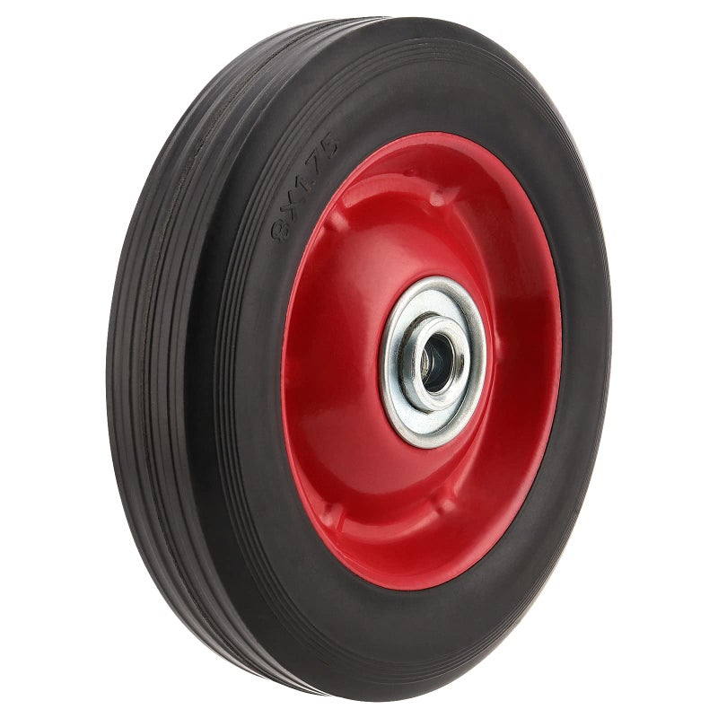 PINGEUI 4 PCS 8 Inch Solid Rubber Tire, Flat Free Solid Rubber Wheels, Hand Truck Replacement Wheels, 1/2-Inch Axle Hole, 220 lbs Max Load-Bearing Capacity - Image 5